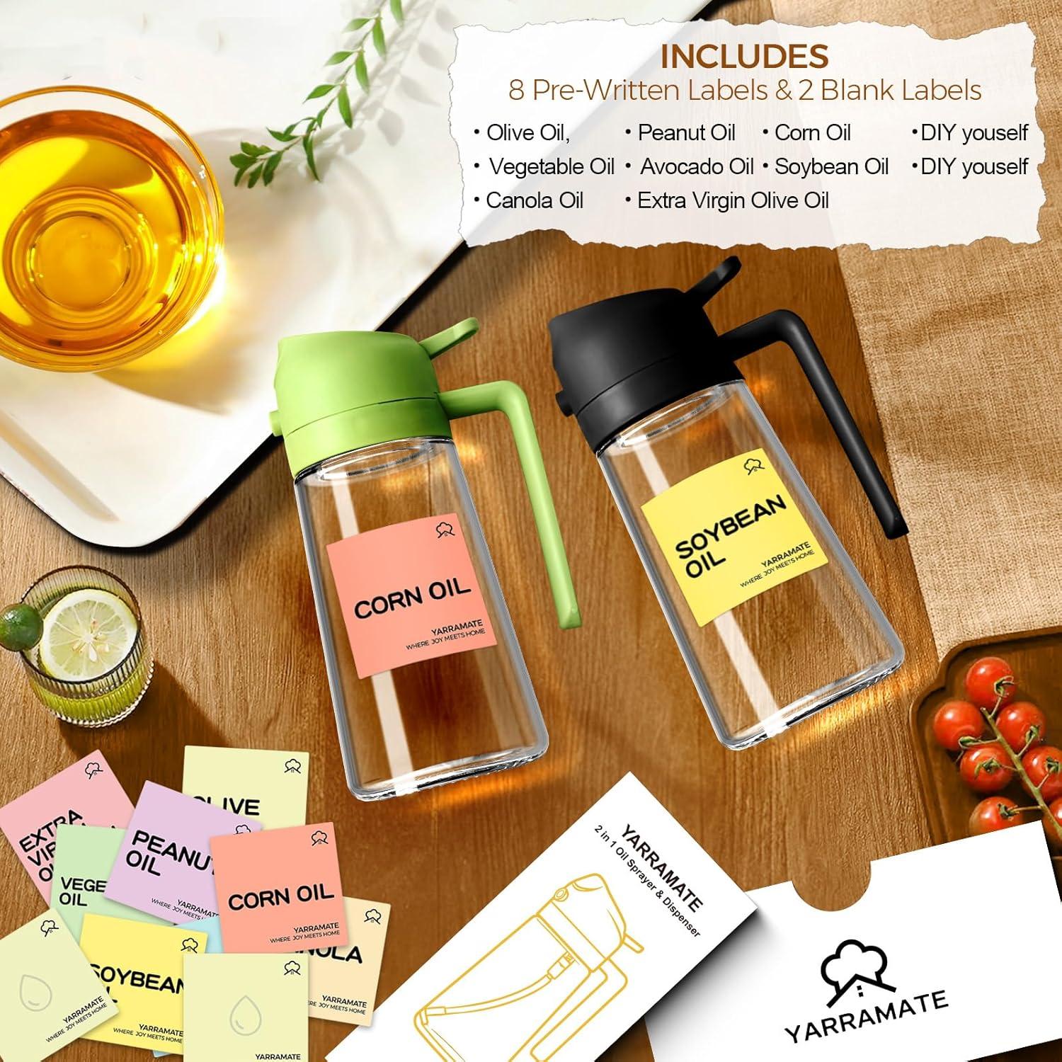 imageYARRAMATE 20 Color Labels for Oil Sprayer Bottles Stickers for OilSauce and More10 Color