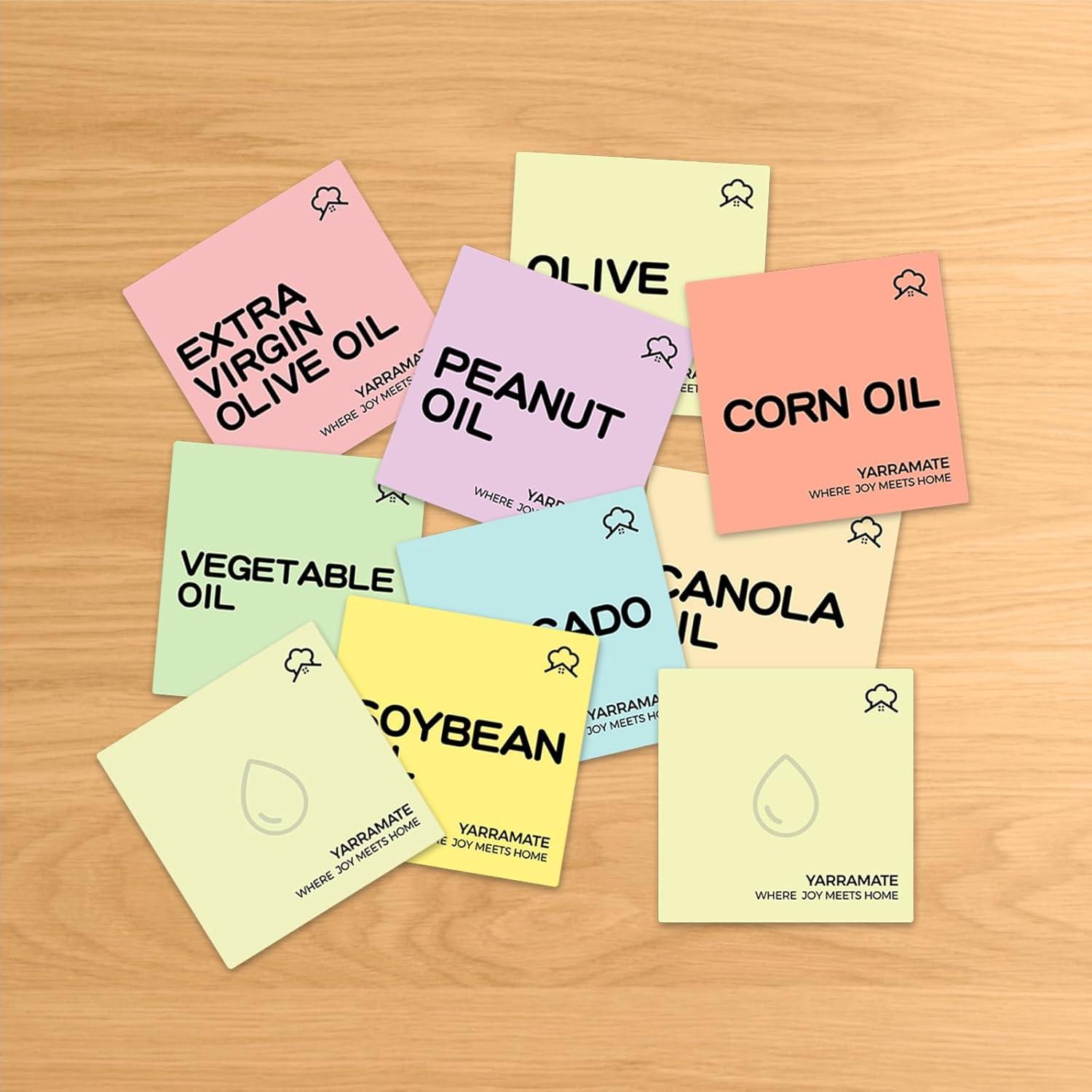 imageYARRAMATE 20 Color Labels for Oil Sprayer Bottles Stickers for OilSauce and More10 Color