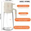 imageYARRAMATE 16oz470ml Easy Refillable Oil Sprayer for Cooking 2 in 1 Oil Dispenser for Kitchen and Oil Sprayer Bottle FoodGrade Glass Oil Mister with Simple Open Design Air FryerBBQ OrangeWhite