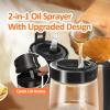 imageYARRAMATE 16oz470ml Easy Refillable Oil Sprayer for Cooking 2 in 1 Oil Dispenser for Kitchen and Oil Sprayer Bottle FoodGrade Glass Oil Mister with Simple Open Design Air FryerBBQ OrangeBlack