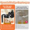 imageYARRAMATE 16oz470ml Easy Refillable Oil Sprayer for Cooking 2 in 1 Oil Dispenser for Kitchen and Oil Sprayer Bottle FoodGrade Glass Oil Mister with Simple Open Design Air FryerBBQ OrangeBlack