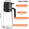 imageYARRAMATE 16oz470ml Easy Refillable Oil Sprayer for Cooking 2 in 1 Oil Dispenser for Kitchen and Oil Sprayer Bottle FoodGrade Glass Oil Mister with Simple Open Design Air FryerBBQ OrangeBlack