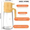imageYARRAMATE 16oz470ml Easy Refillable Oil Sprayer for Cooking 2 in 1 Oil Dispenser for Kitchen and Oil Sprayer Bottle FoodGrade Glass Oil Mister with Simple Open Design Air FryerBBQ OrangeOrange