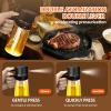imageYARRAMATE 16oz470ml Easy Refillable Oil Sprayer for Cooking 2 in 1 Oil Dispenser for Kitchen and Oil Sprayer Bottle FoodGrade Glass Oil Mister with Simple Open Design Air FryerBBQ OrangeBlack