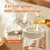 imageYARRAMATE 16oz470ml Easy Refillable Oil Sprayer for Cooking 2 in 1 Oil Dispenser for Kitchen and Oil Sprayer Bottle FoodGrade Glass Oil Mister with Simple Open Design Air FryerBBQ OrangeWhite