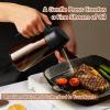 imageYARRAMATE 16oz470ml Light Blocking Oil Sprayer for Cooking with Stickers FoodGrade 2 in 1 Olive Oil Dispenser Bottle for Kitchen Premium Dark Amber Glass Oil Bottle for Air Fryer BBQWhite01Black