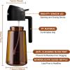 imageYARRAMATE 16oz470ml Light Blocking Oil Sprayer for Cooking with Stickers FoodGrade 2 in 1 Olive Oil Dispenser Bottle for Kitchen Premium Dark Amber Glass Oil Bottle for Air Fryer BBQWhite01Black