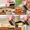 imageYARRAMATE 16oz470ml Light Blocking Oil Sprayer for Cooking with Stickers FoodGrade 2 in 1 Olive Oil Dispenser Bottle for Kitchen Premium Dark Amber Glass Oil Bottle for Air Fryer BBQWhite132Pcs BlackPink