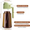 imageYARRAMATE 16oz470ml Light Blocking Oil Sprayer for Cooking with Stickers FoodGrade 2 in 1 Olive Oil Dispenser Bottle for Kitchen Premium Dark Amber Glass Oil Bottle for Air Fryer BBQWhite03Green