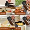 imageYARRAMATE 16oz470ml Light Blocking Oil Sprayer for Cooking with Stickers FoodGrade 2 in 1 Olive Oil Dispenser Bottle for Kitchen Premium Dark Amber Glass Oil Bottle for Air Fryer BBQWhite01Black