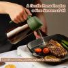 imageYARRAMATE 16oz470ml Light Blocking Oil Sprayer for Cooking with Stickers FoodGrade 2 in 1 Olive Oil Dispenser Bottle for Kitchen Premium Dark Amber Glass Oil Bottle for Air Fryer BBQWhite152Pcs BlackOliveGreen