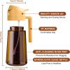imageYARRAMATE 16oz470ml Light Blocking Oil Sprayer for Cooking with Stickers FoodGrade 2 in 1 Olive Oil Dispenser Bottle for Kitchen Premium Dark Amber Glass Oil Bottle for Air Fryer BBQWhite04Orange