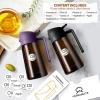 imageYARRAMATE 16oz470ml Light Blocking Oil Sprayer for Cooking with Stickers FoodGrade 2 in 1 Olive Oil Dispenser Bottle for Kitchen Premium Dark Amber Glass Oil Bottle for Air Fryer BBQWhite06Purple