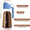 imageYARRAMATE 16oz470ml Light Blocking Oil Sprayer for Cooking with Stickers FoodGrade 2 in 1 Olive Oil Dispenser Bottle for Kitchen Premium Dark Amber Glass Oil Bottle for Air Fryer BBQWhite05SkyBlue