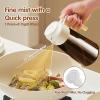 imageYARRAMATE 16oz470ml Light Blocking Oil Sprayer for Cooking with Stickers FoodGrade 2 in 1 Olive Oil Dispenser Bottle for Kitchen Premium Dark Amber Glass Oil Bottle for Air Fryer BBQWhite02White