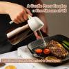 imageYARRAMATE 16oz470ml Light Blocking Oil Sprayer for Cooking with Stickers FoodGrade 2 in 1 Olive Oil Dispenser Bottle for Kitchen Premium Dark Amber Glass Oil Bottle for Air Fryer BBQWhite02White