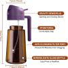 imageYARRAMATE 16oz470ml Light Blocking Oil Sprayer for Cooking with Stickers FoodGrade 2 in 1 Olive Oil Dispenser Bottle for Kitchen Premium Dark Amber Glass Oil Bottle for Air Fryer BBQWhite06Purple