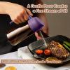 imageYARRAMATE 16oz470ml Light Blocking Oil Sprayer for Cooking with Stickers FoodGrade 2 in 1 Olive Oil Dispenser Bottle for Kitchen Premium Dark Amber Glass Oil Bottle for Air Fryer BBQWhite142Pcs BlackPurple