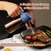 imageYARRAMATE 16oz470ml Light Blocking Oil Sprayer for Cooking with Stickers FoodGrade 2 in 1 Olive Oil Dispenser Bottle for Kitchen Premium Dark Amber Glass Oil Bottle for Air Fryer BBQWhite162Pcs BlackNavy