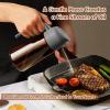 imageYARRAMATE 16oz470ml Light Blocking Oil Sprayer for Cooking with Stickers FoodGrade 2 in 1 Olive Oil Dispenser Bottle for Kitchen Premium Dark Amber Glass Oil Bottle for Air Fryer BBQWhite10Grey
