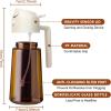imageYARRAMATE 16oz470ml Light Blocking Oil Sprayer for Cooking with Stickers FoodGrade 2 in 1 Olive Oil Dispenser Bottle for Kitchen Premium Dark Amber Glass Oil Bottle for Air Fryer BBQWhite02White