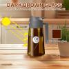 imageYARRAMATE 16oz470ml Light Blocking Oil Sprayer for Cooking with Stickers FoodGrade 2 in 1 Olive Oil Dispenser Bottle for Kitchen Premium Dark Amber Glass Oil Bottle for Air Fryer BBQWhite10Grey