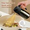 imageYARRAMATE 16oz470ml LightBlocking Dark Oil Sprayer for Cooking 2 in 1 Olive Oil Dispenser Bottle for Kitchen Premium Dark Green Glass Oil Bottle FoodGrade Oil Mister for Air Fryer BBQ White112Pcs BlackGreen
