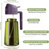 imageYARRAMATE 16oz470ml LightBlocking Dark Oil Sprayer for Cooking 2 in 1 Olive Oil Dispenser Bottle for Kitchen Premium Dark Green Glass Oil Bottle FoodGrade Oil Mister for Air Fryer BBQ White09Purple