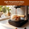 imageYARRAMATE 2 Pack Espresso Cups with Wood Handle Clear Glass Espresso Accessories Double Spout Glass Measuring Cup with Dual Scale Espresso Shot with VShaped Spout 34 OZ  100 ML6 oz180 ML