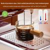imageYARRAMATE 2 Pack Espresso Cups with Wood Handle Clear Glass Espresso Accessories Double Spout Glass Measuring Cup with Dual Scale Espresso Shot with VShaped Spout 34 OZ  100 ML34 oz100 ML