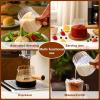 imageYARRAMATE 2 Pack Espresso Cups with Wood Handle Clear Glass Espresso Accessories Double Spout Glass Measuring Cup with Dual Scale Espresso Shot with VShaped Spout 34 OZ  100 ML6 oz180 ML