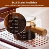 imageYARRAMATE Espresso Shots Cup with Wood Handle Clear Glass Espresso Measuring Cup with Dual Scale Shot Glass with Single Spout 34 OZ 100 ML