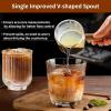 imageYARRAMATE Espresso Shots Cup with Wood Handle Clear Glass Espresso Measuring Cup with Dual Scale Shot Glass with Single Spout 34 OZ 100 ML