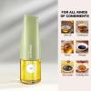 imageYARRAMATE Large Capacity Aesthetic Olive Oil Dispenser for Kitchen 500ml 17oz Cooking Glass Vinegar Drizzler Leak Proof Oil Bottle NonDrip Soy Sauce Dispenser Oil Pourer ampamp LabelsGreen03Green