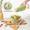 imageYARRAMATE Large Capacity Aesthetic Olive Oil Dispenser for Kitchen 500ml 17oz Cooking Glass Vinegar Drizzler Leak Proof Oil Bottle NonDrip Soy Sauce Dispenser Oil Pourer ampamp LabelsGreen03Green