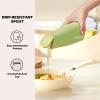 imageYARRAMATE Large Capacity Aesthetic Olive Oil Dispenser for Kitchen 500ml 17oz Cooking Glass Vinegar Drizzler Leak Proof Oil Bottle NonDrip Soy Sauce Dispenser Oil Pourer ampamp LabelsGreen03Green