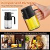 imageYARRAMATE Mini Oil Sprayer for Cooking 68 OZ 200 ML Premium Oil Spray Bottle for Kitchen Foodgrade Olive Oil Sprayer Portable Oil Mister for Air Fryer kitchen Outdoor BBQ and Camping BlackBlack