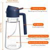 imageYARRAMATE Olive Oil Dispenser 2 in 1 Oil Sprayer for Cooking 16oz470ml Glass Oil Spray Bottle with Pourer Foodgrade Oil Dispenser and Oil Sprayer for Kitchen Salad Frying BBQ Black ampamp Green182Pcs BlackNavy