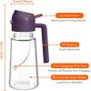 imageYARRAMATE Olive Oil Dispenser 2 in 1 Oil Sprayer for Cooking 16oz470ml Glass Oil Spray Bottle with Pourer Foodgrade Oil Dispenser and Oil Sprayer for Kitchen Salad Frying BBQ Black ampamp Green162Pcs BlackPurple