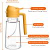 imageYARRAMATE Olive Oil Dispenser 2 in 1 Oil Sprayer for Cooking 16oz470ml Glass Oil Spray Bottle with Pourer Foodgrade Oil Dispenser and Oil Sprayer for Kitchen Salad Frying BBQ Black ampamp Green152Pcs WhiteOrange