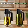 imageYARRAMATE Olive Oil Dispenser 2 in 1 Oil Sprayer for Cooking 16oz470ml Glass Oil Spray Bottle with Pourer Foodgrade Oil Dispenser and Oil Sprayer for Kitchen Salad Frying BBQ Black ampamp Green204Pcs Gift Set