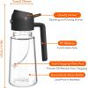 imageYARRAMATE Olive Oil Dispenser 2 in 1 Oil Sprayer for Cooking 16oz470ml Glass Oil Spray Bottle with Pourer Foodgrade Oil Dispenser and Oil Sprayer for Kitchen Salad Frying BBQ Black ampamp Green204Pcs Gift Set