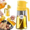 imageYARRAMATE 16oz470ml Easy Refillable Oil Sprayer for Cooking 2 in 1 Oil Dispenser for Kitchen and Oil Sprayer Bottle FoodGrade Glass Oil Mister with Simple Open Design Air FryerBBQ OrangeOrange
