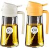 imageYARRAMATE Olive Oil Dispenser 2 in 1 Oil Sprayer for Cooking 16oz470ml Glass Oil Spray Bottle with Pourer Foodgrade Oil Dispenser and Oil Sprayer for Kitchen Salad Frying BBQ Black ampamp Green152Pcs WhiteOrange