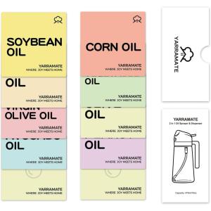 imageYARRAMATE 20 Color Labels for Oil Sprayer Bottles Stickers for OilSauce and More10 Color