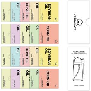 imageYARRAMATE 20 Color Labels for Oil Sprayer Bottles Stickers for OilSauce and More20 Color