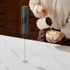 imageYARRAMATE Rechargeable Milk Frother Wand Handheld 3 Speed Adjustable Electric Drink Mixer with 2 Whisks Stainless Steel Stirrer for Coffee Lattes Protein Shakes Matcha EggBattery