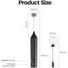 imageYARRAMATE Electric Milk Frother Wand Fast Rechargeable Coffee Mixer with 2 Heads 3 Speeds Handheld Drink Stirrer Whisk Foam Maker for Lattes Cappuccino Matcha Hot Chocolate BlackBlack USB No Stand
