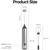 imageYARRAMATE Electric Milk Frother Wand Fast Rechargeable Coffee Mixer with 2 Heads 3 Speeds Handheld Drink Stirrer Whisk Foam Maker for Lattes Cappuccino Matcha Hot Chocolate BlackSilver USB No Stand