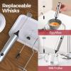 imageYARRAMATE Electric Milk Frother Wand Fast Rechargeable Coffee Mixer with 2 Heads 3 Speeds Handheld Drink Stirrer Whisk Foam Maker for Lattes Cappuccino Matcha Hot Chocolate BlackSilver USB With Stand